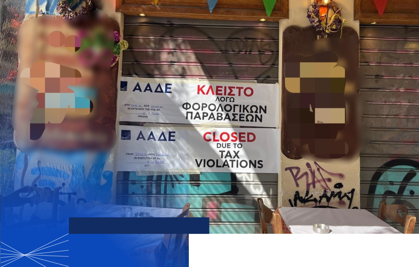 Closed due to tax violations